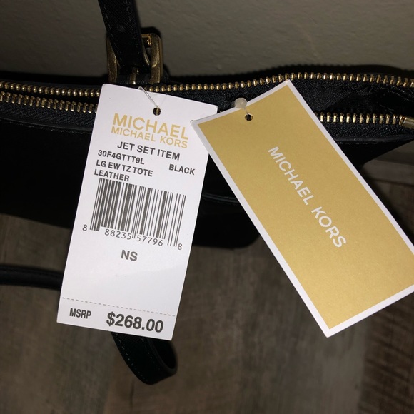 Michael Kors black tote leather purse - Picture 4 of 5